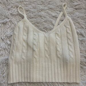 SHEIN Cream Cable Knit Camisole